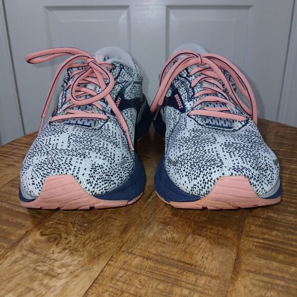 Brooks Adrenaline GTS 21 Running Shoes Women's Size 10 White Blue Pink Comfort - Picture 8 of 16